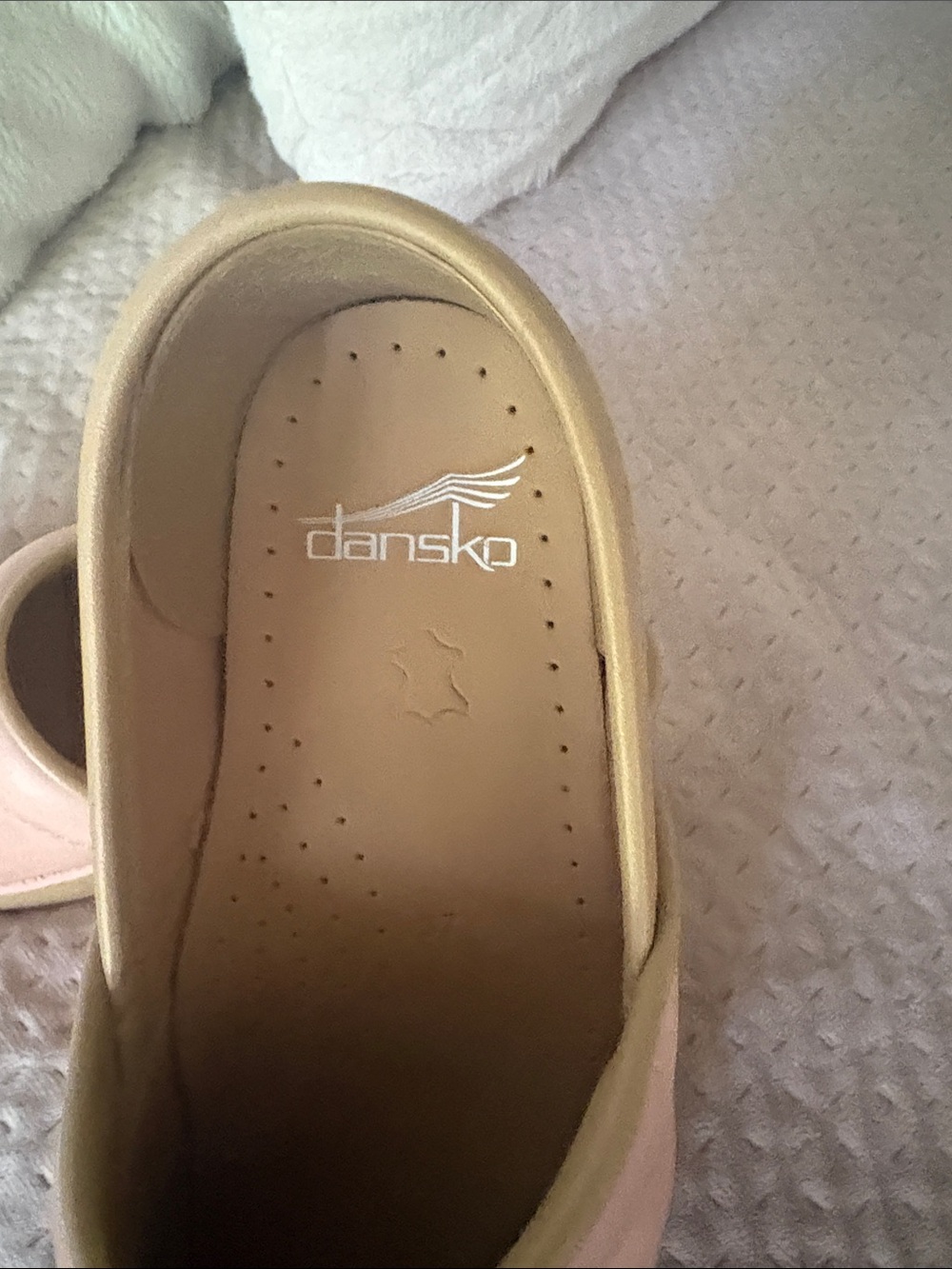Dansko Dusty Pink Leather Clogs - Picture 2 of 3